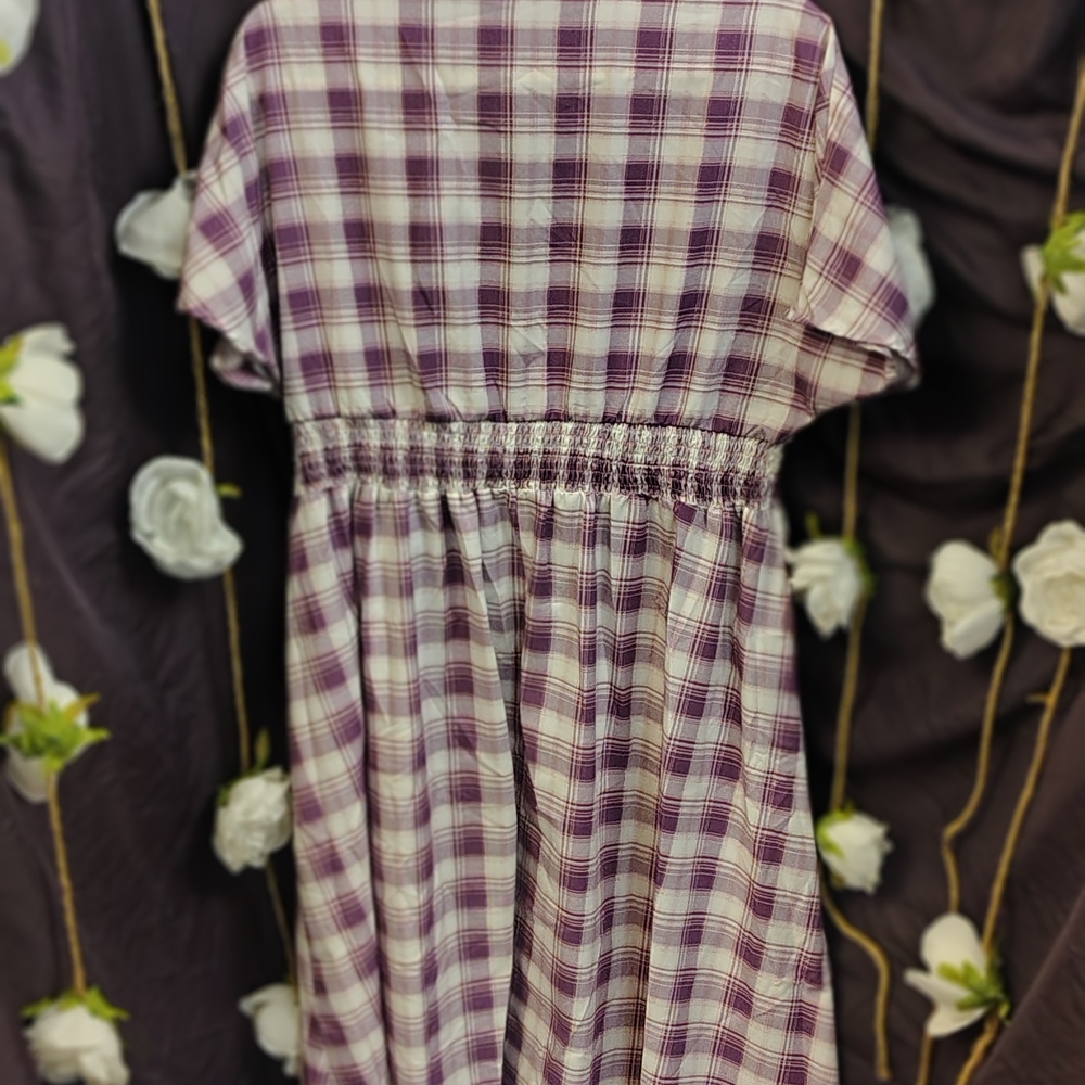 Bloomchic Lavender Checkered Blouse - image 2